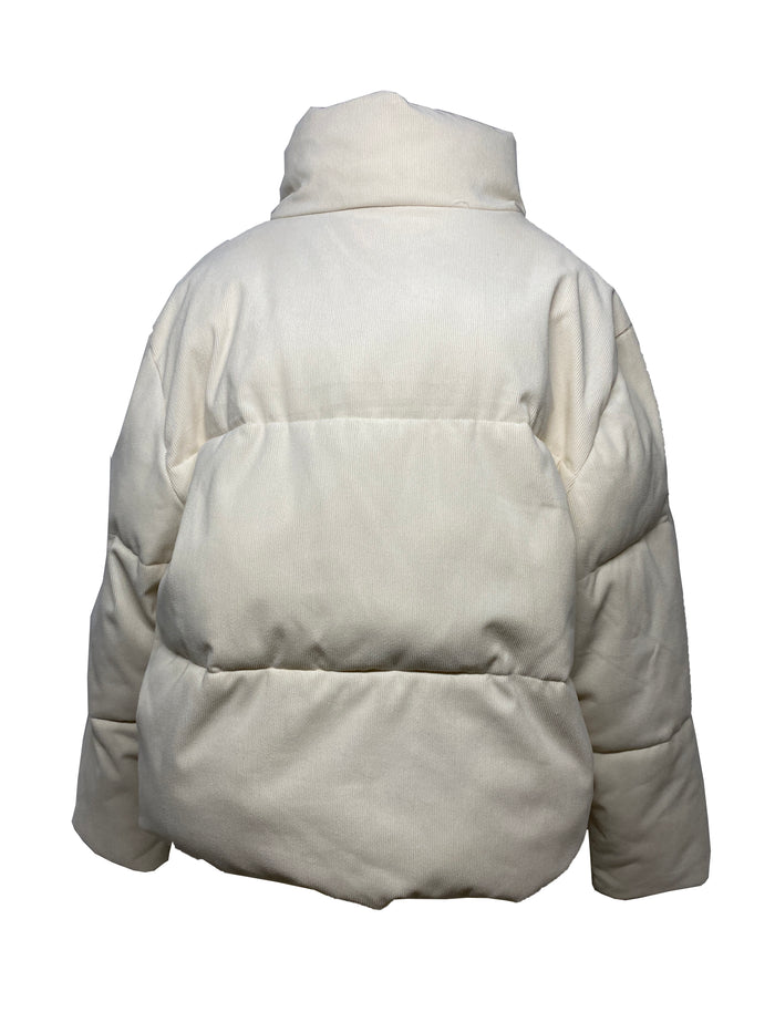 Levi Strauss Corduroy Cream Puffer Jacket Women's XXL