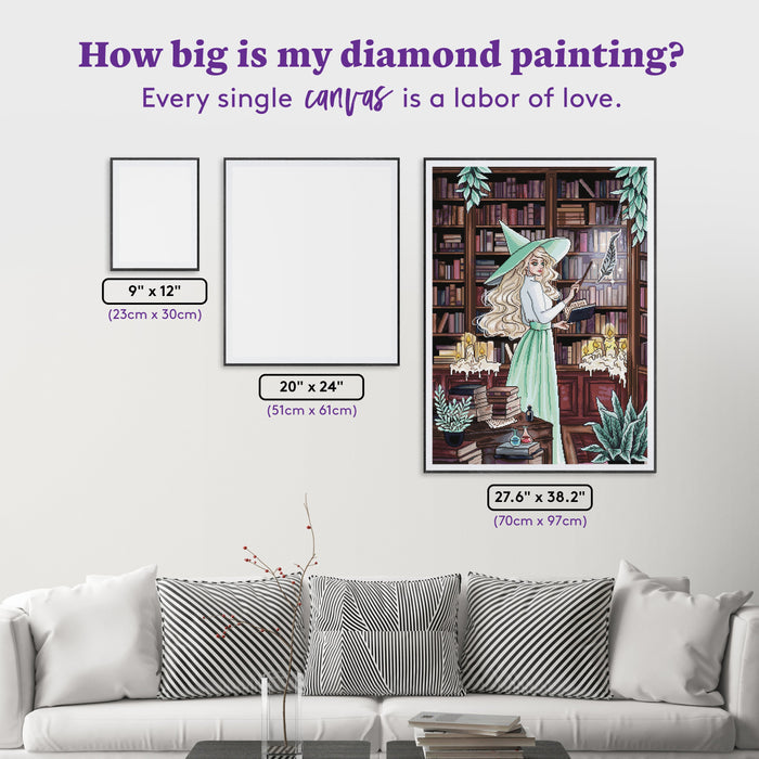 Diamond Painting Levitating Spell 27.6" x 38.2" (70cm x 97cm) / Square with 51 Colors including 1 Iridescent Diamond and 4 Fairy Dust Diamonds / 109,309