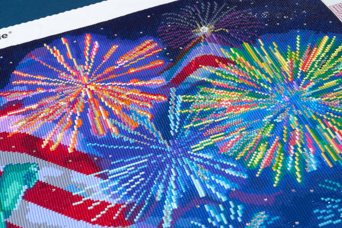 Diamond Painting Liberty Celebration 38.6" x 27.6" (97.8cm x 69.9cm) / Square with 92 Colors including 3 ABs and 1 Iridescent Diamond and 5 Fairy Dust Diamonds / 110,433