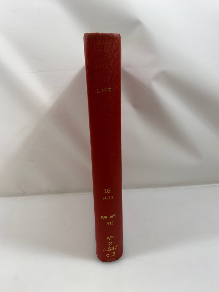 Life Magazine 18 Pt. 2 Mar-Apr. 1945 Ex-library HC