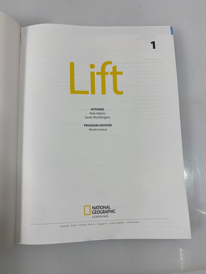 Lift Student Book 1 National Geographic Learning 2023 SC