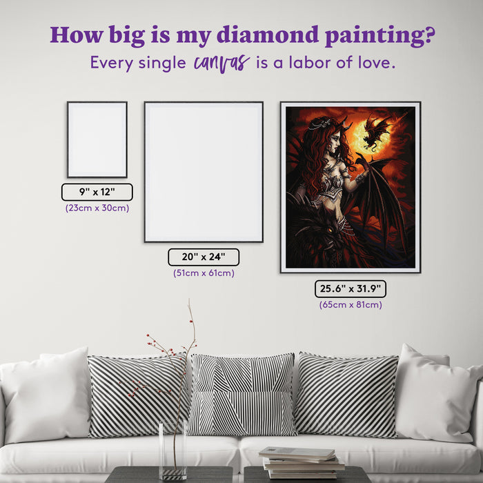 Diamond Painting Lilith 25.6" x 31.9" (65cm x 81cm) / Square with 42 Colors including 3 ABs and 1 Iridescent Diamond / 84,825