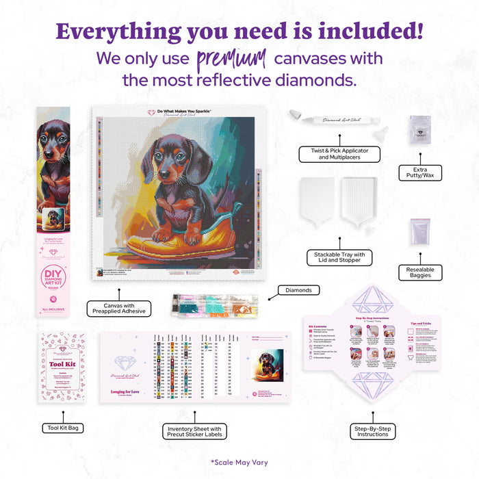 Diamond Painting Longing for Love 22" x 22" (55.8cm x 55.8cm) / Round with 54 Colors including 3 Fairy Dust Diamonds / 39,601