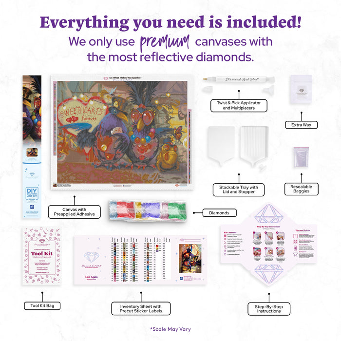 Diamond Painting Lost Again 32.7" x 25.6" (82.9cm x 65cm) / Square with 72 Colors including 3 ABs and 3 Fairy Dust Diamonds / 86,913