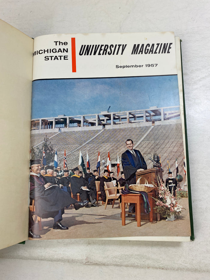 Lot of 10 MSU University Magazine Bound 1957-1958