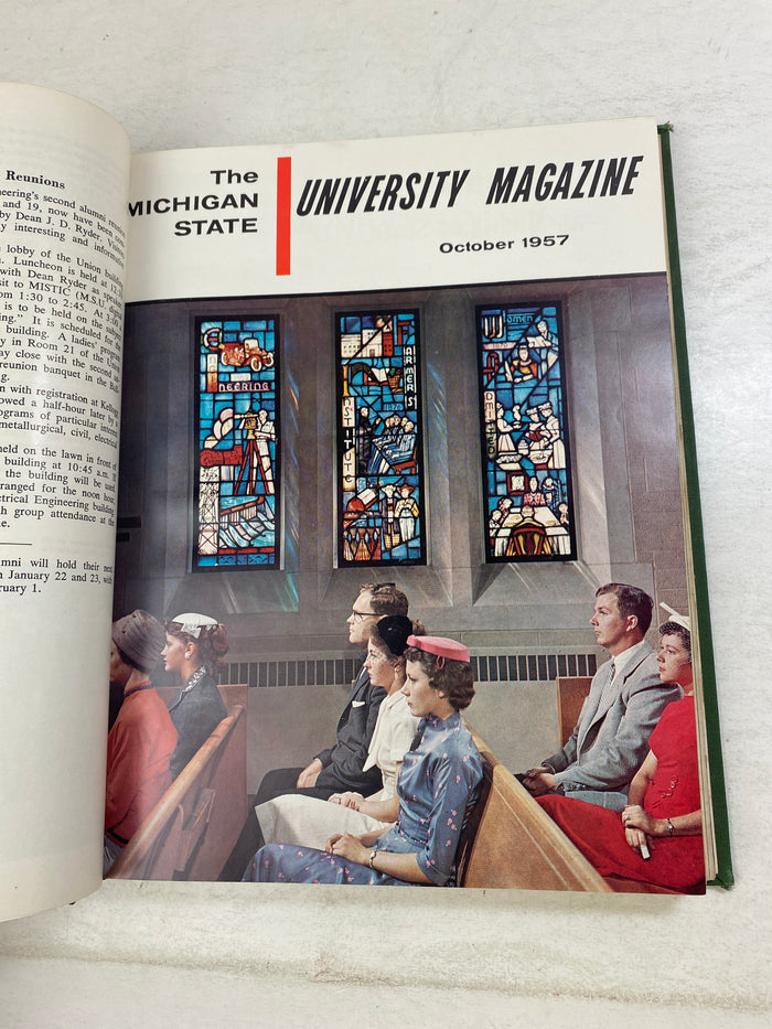 Lot of 10 MSU University Magazine Bound 1957-1958