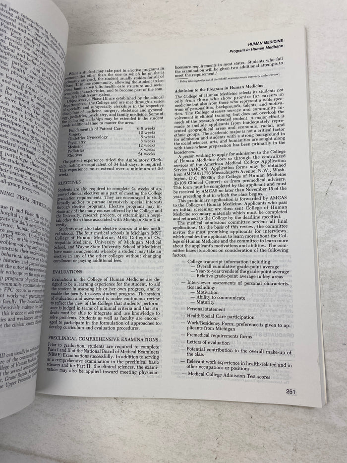 Lot of 2 MSU Coursebooks 1984-1985