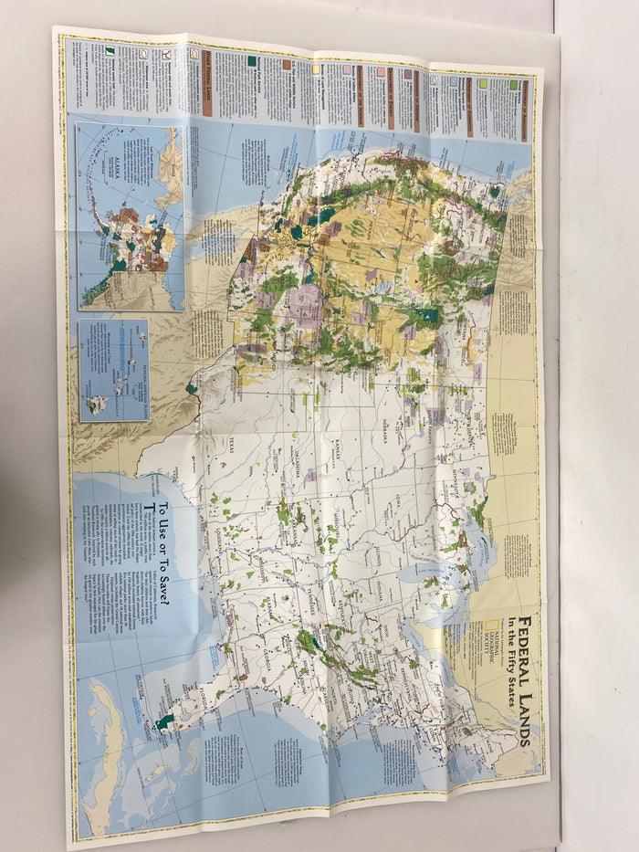 Lot of 2 Nat Geo United States Maps 1987-1996
