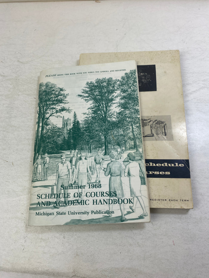 Lot of 2  Vintage Michigan State MSU Course Books 1958, 1968