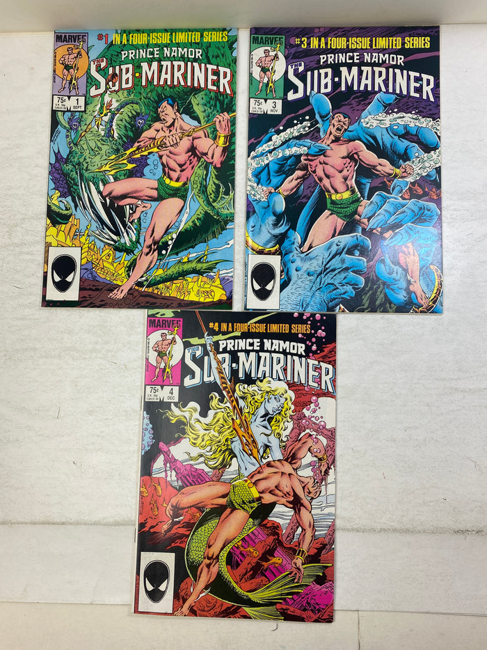 Lot of 3 Prince Namor Sub-Mariner Marvel Comics 1984