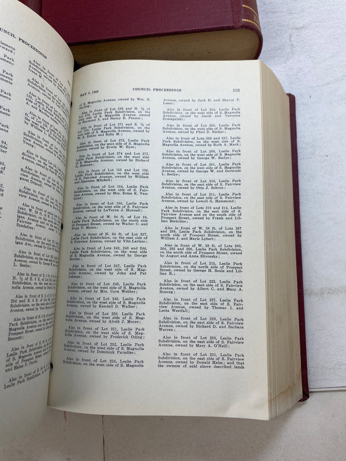 Lot of 5 City of Lansing Proceedings of City Council 1950-1962