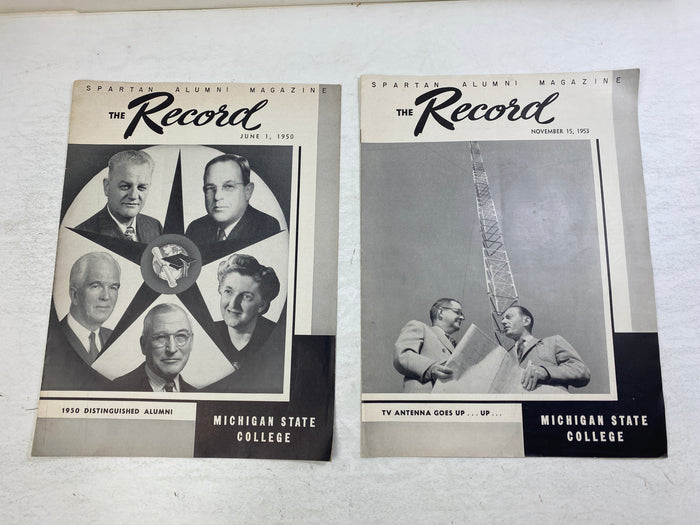 Lot of 7 MSU Alumni Record Magazines 1950-1954