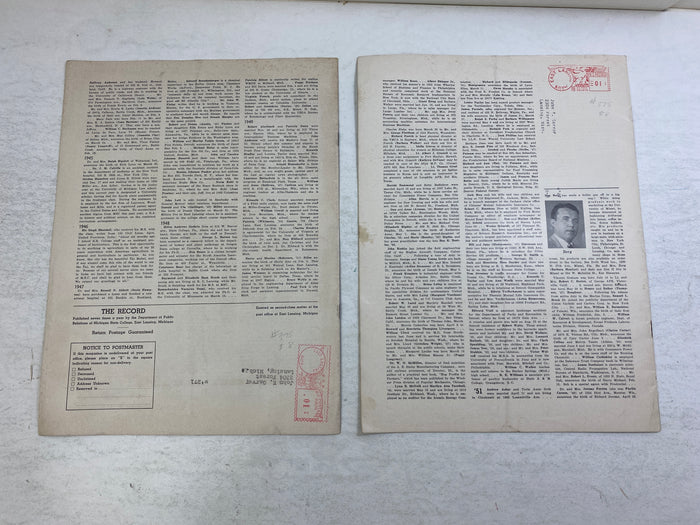 Lot of 7 MSU Alumni Record Magazines 1950-1954