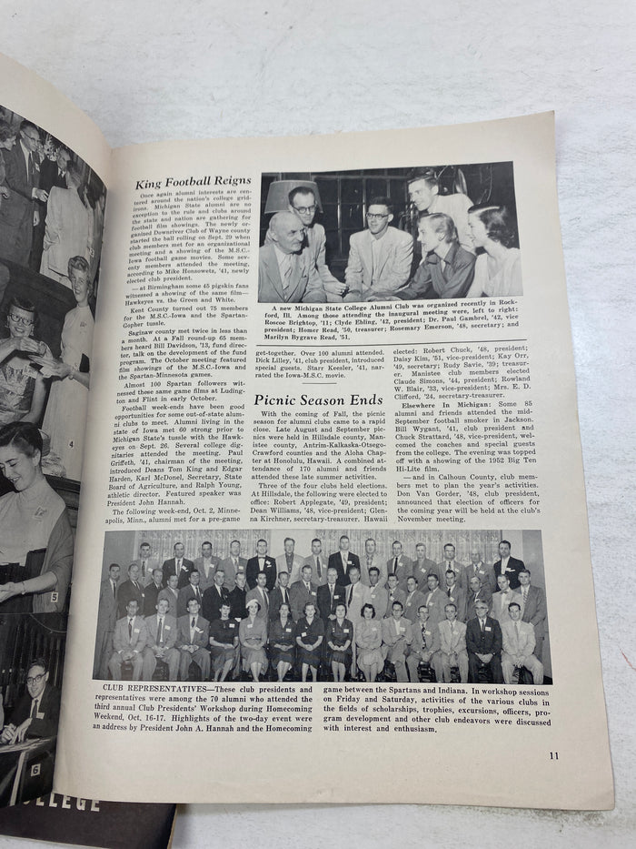 Lot of 7 MSU Alumni Record Magazines 1950-1954