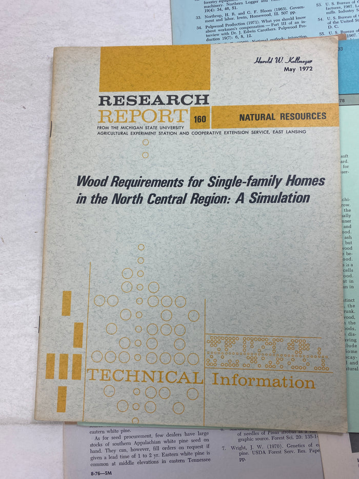Lot of 9 MSU Agricultural Research Report Bulletins 1972-1984