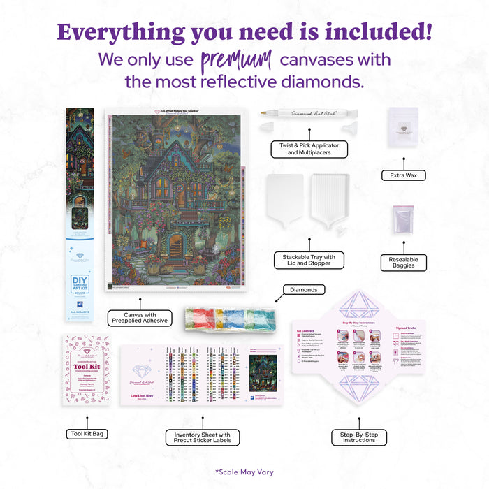 Diamond Painting Love Lives Here 27.6" x 36.6" (69.9cm x 92.8cm) / Square with 100 Colors including 2 ABs and 1 Frosted Diamond and 3 Fairy Dust Diamonds / 104,813