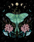 Diamond Painting Luna and Rhododendron 25.6" x 31.5" (65cm x 79.9cm) / Square with 51 Colors including 2 ABs and 2 Iridescent Diamonds and 2 Fairy Dust Diamonds / 83,781