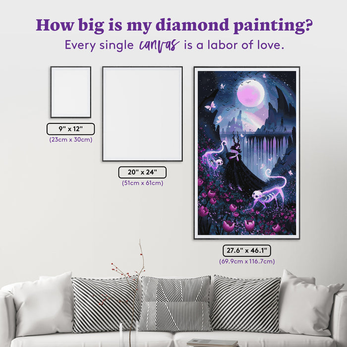 Diamond Painting Lyra's Farewell 27.6" x 46.1" (69.9cm x 116.7cm) / Square with 55 Colors including 2 ABs and 1 Frosted Diamond and 2 Fairy Dust Diamonds / 131,789