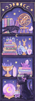 Diamond Painting Magical Bookshelf 23.6" x 67.3" (60cm x 170.8cm) / Square with 73 Colors including 4 ABs and 1 Iridescent Diamond and 6 Fairy Dust Diamonds / 165,326