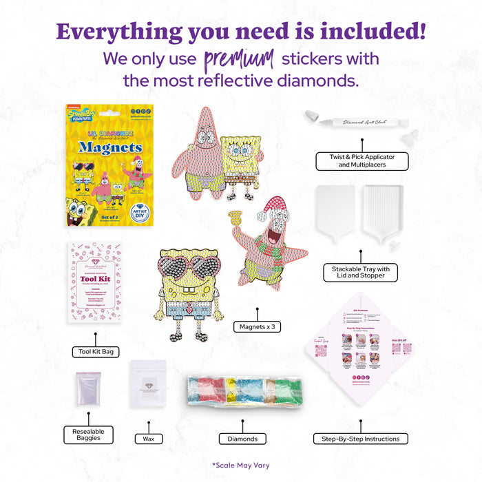 Diamond Painting Magnets - SpongeBob SquarePants™ (Set of 3)