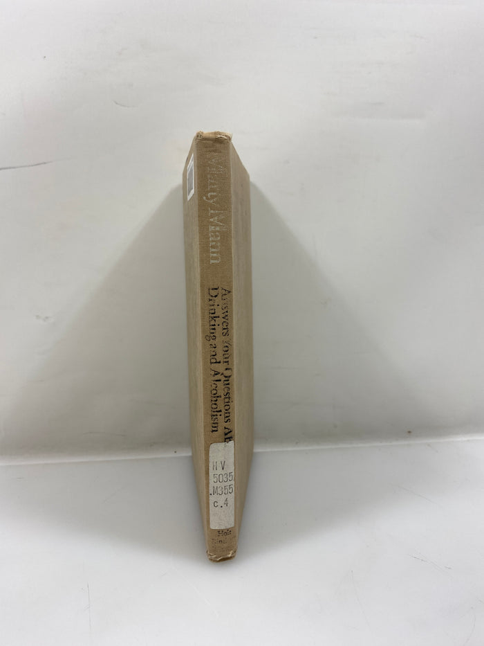 Marty Mann Answers Your Questions about Drinking & Alcoholism Ex-libra 1970 HC