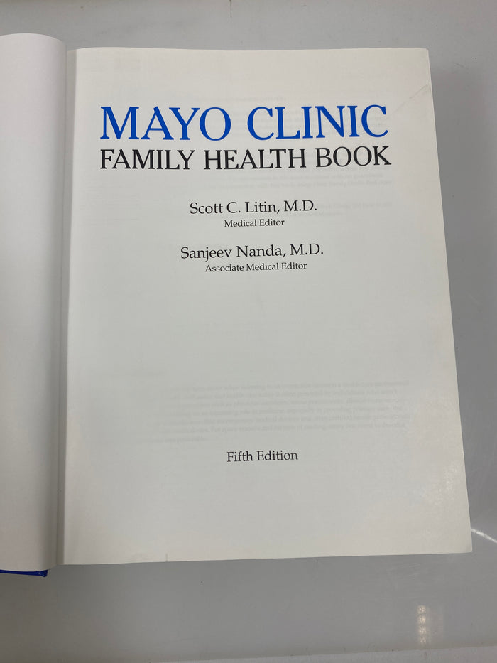 Mayo Clinic Family Health Book Litin/Nanda 5th Ed. 2018 HC