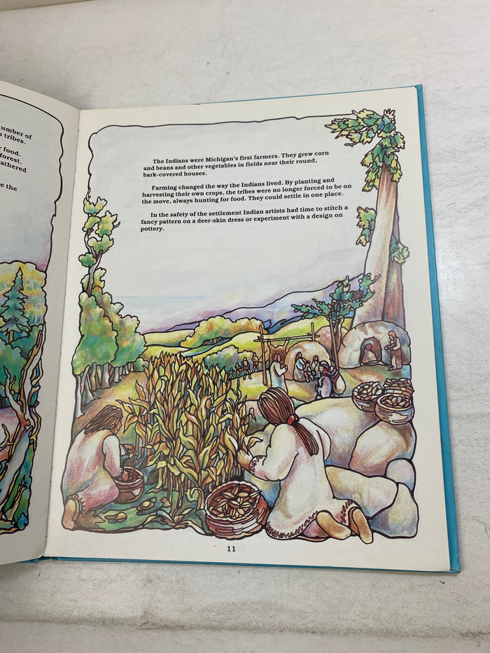 Michigan Illustrated History for Children Ex Lib HC 1987