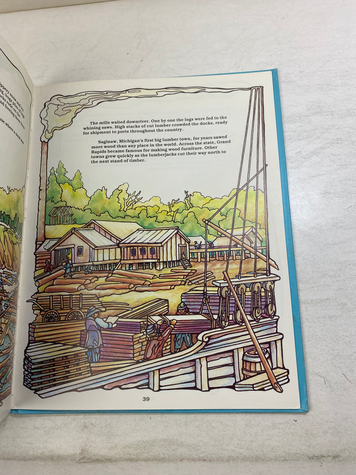 Michigan Illustrated History for Children Ex Lib HC 1987
