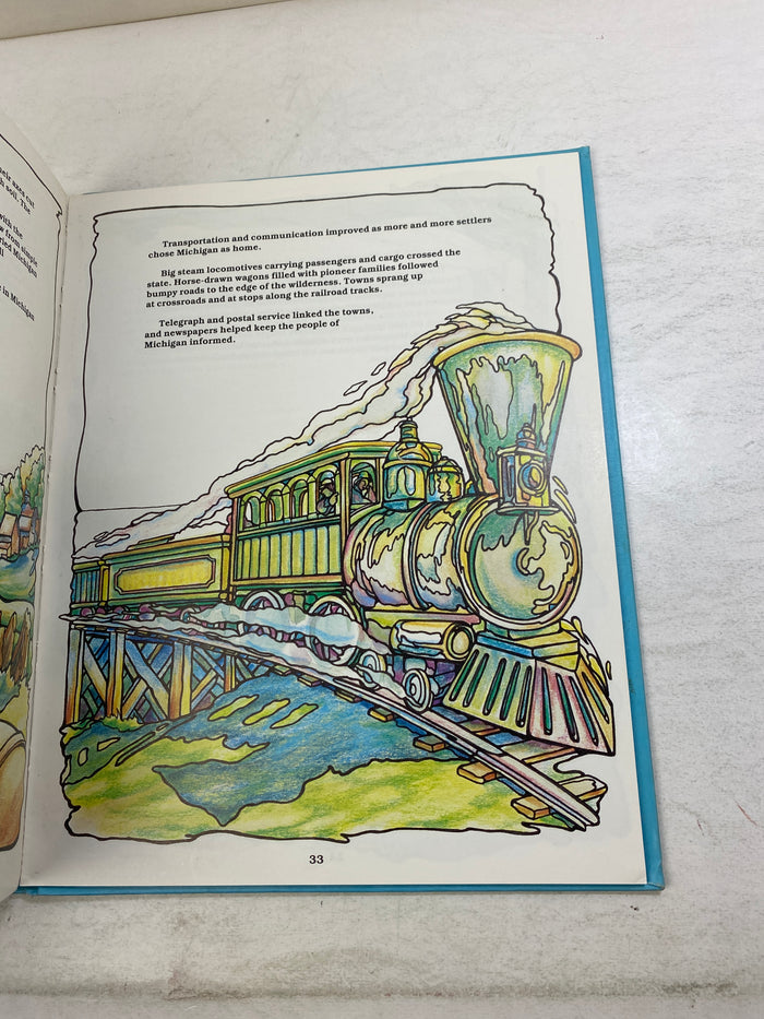 Michigan Illustrated History for Children Ex Lib HC 1987