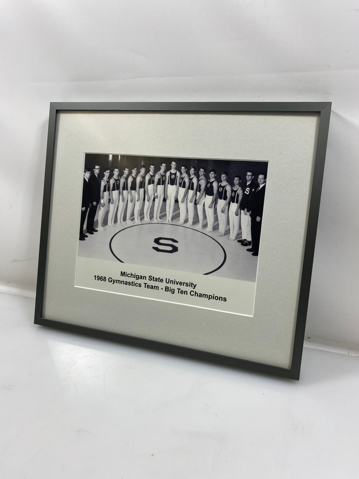 Michigan State University 1968 Men's Gymnastics Team – Big Ten Champs Matted Photo