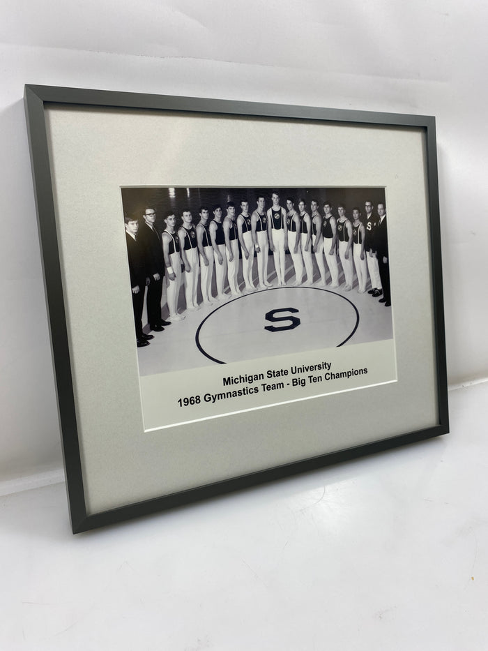 Michigan State University 1968 Men's Gymnastics Team – Big Ten Champs Matted Photo