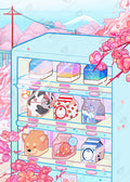 Diamond Painting Milkbox Vending Machine in Fuji 23.6" x 33.1" (60cm x 83.9cm) / Square with 71 Colors including 3 ABs and 4 Fairy Dust Diamonds / 81,217
