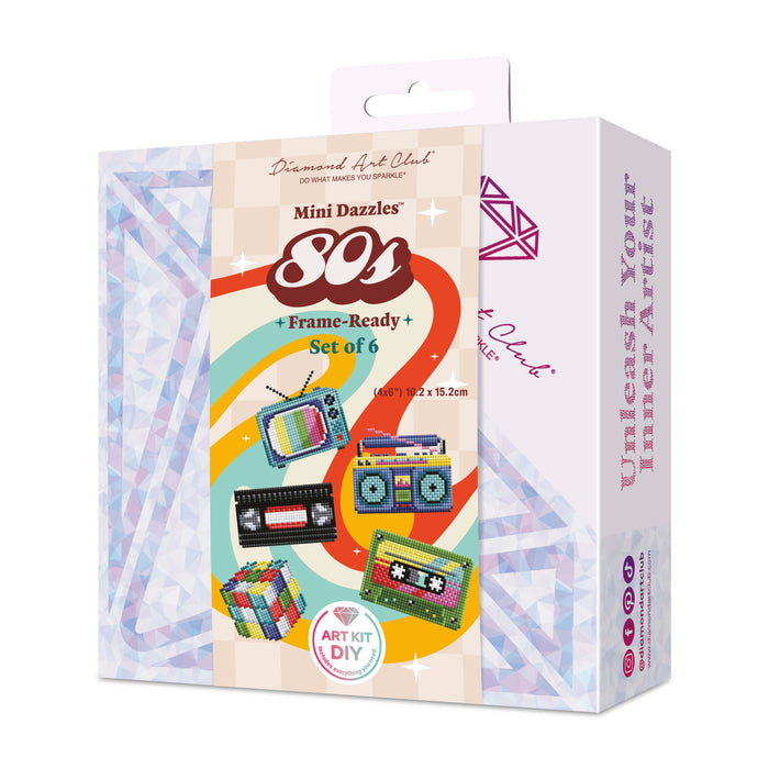 Diamond Painting Mini Dazzles™ - 80s 4" x 6" (10.2cm x 15.2cm) / Square With 21 Colors Including 21 Fairy Dust Diamonds / 5,110