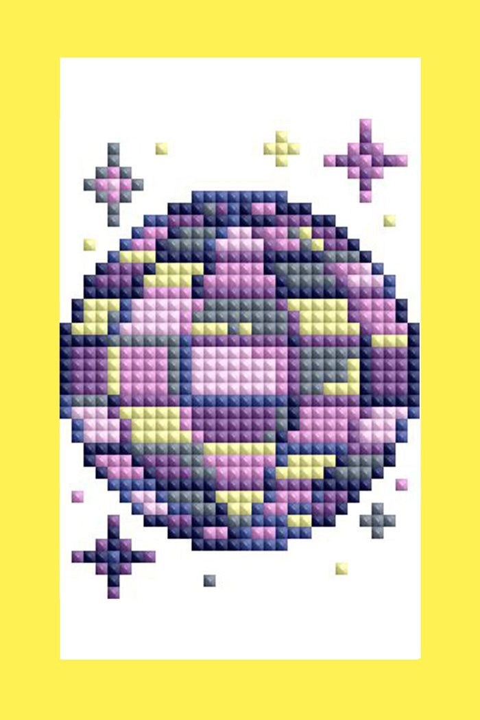 Diamond Painting Mini Dazzles™ - 90s 4" x 6" (10.2cm x 15.2cm) / Square With 25 Colors Including 1 AB and 1 Electro Diamond and 1 Iridescent Diamond and 1 Frosted Diamond and 21 Fairy Dust Diamonds / 4,629