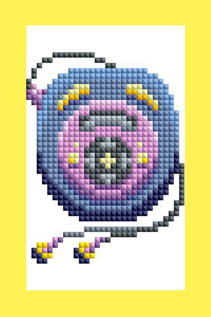 Diamond Painting Mini Dazzles™ - 90s 4" x 6" (10.2cm x 15.2cm) / Square With 25 Colors Including 1 AB and 1 Electro Diamond and 1 Iridescent Diamond and 1 Frosted Diamond and 21 Fairy Dust Diamonds / 4,629