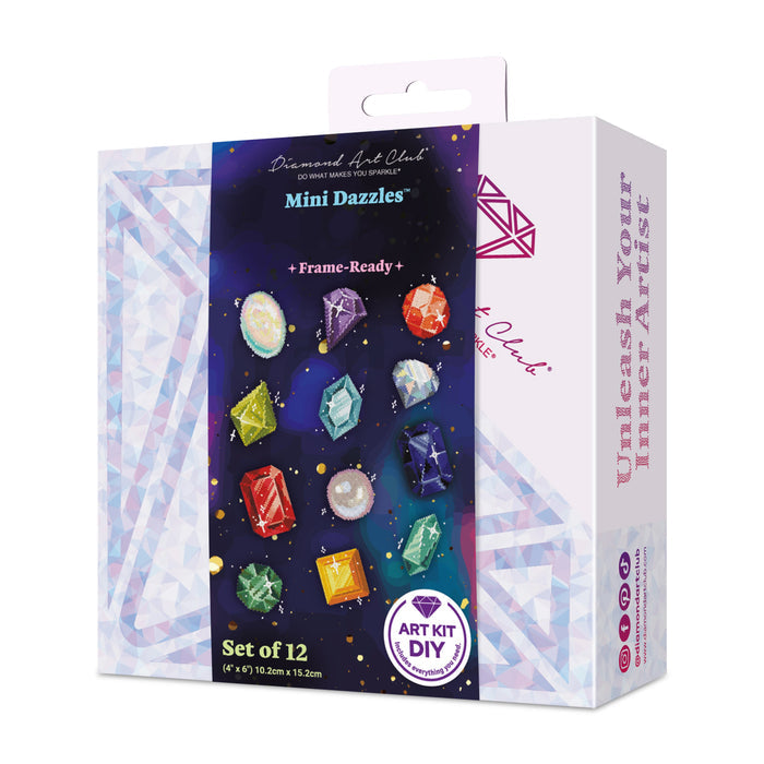 Diamond Painting Mini Dazzles™ - Birthstone 4" x 6" (10.2cm x 15.2cm) / Square With 71 Colors Including 2 ABs and 69 Fairy Dust Diamonds / 9,099