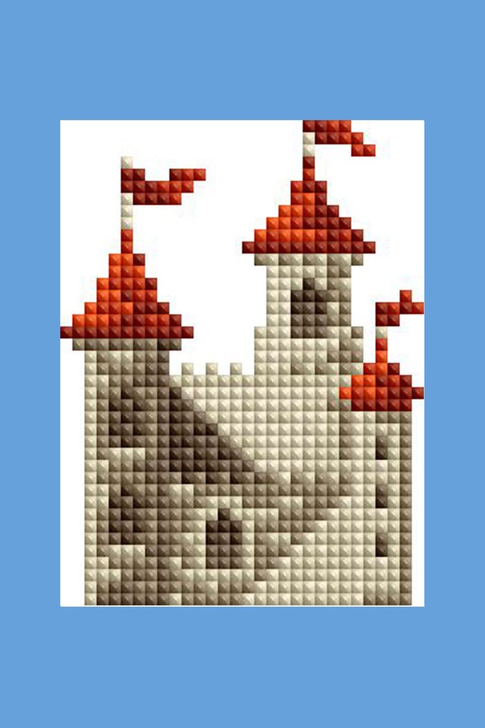 Diamond Painting Mini Dazzles™ - Castles 4" x 6" (10.2cm x 15.2cm) / Square With 27 Colors Including 1 AB and 26 Fairy Dust Diamonds / 4,469