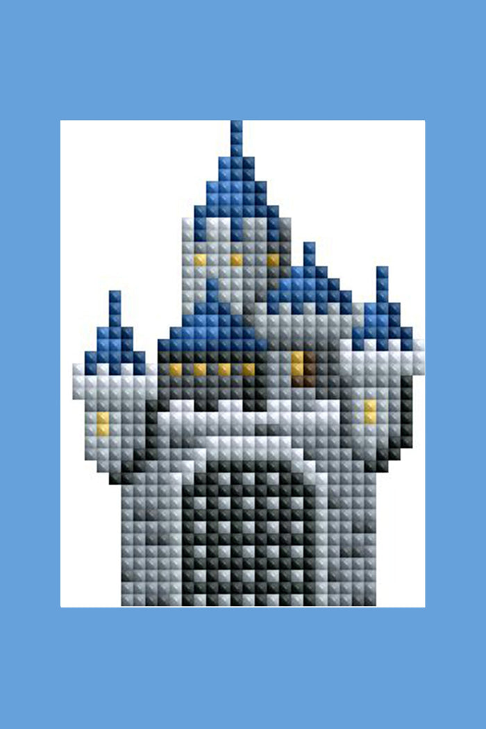 Diamond Painting Mini Dazzles™ - Castles 4" x 6" (10.2cm x 15.2cm) / Square With 27 Colors Including 1 AB and 26 Fairy Dust Diamonds / 4,469