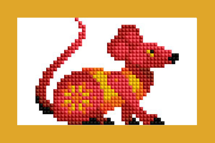 Diamond Painting Mini Dazzles™ - Chinese Zodiac 4" x 6" (10.2cm x 15.2cm) / Square With 8 Colors Including 1 AB and 7 Fairy Dust Diamonds / 7,414