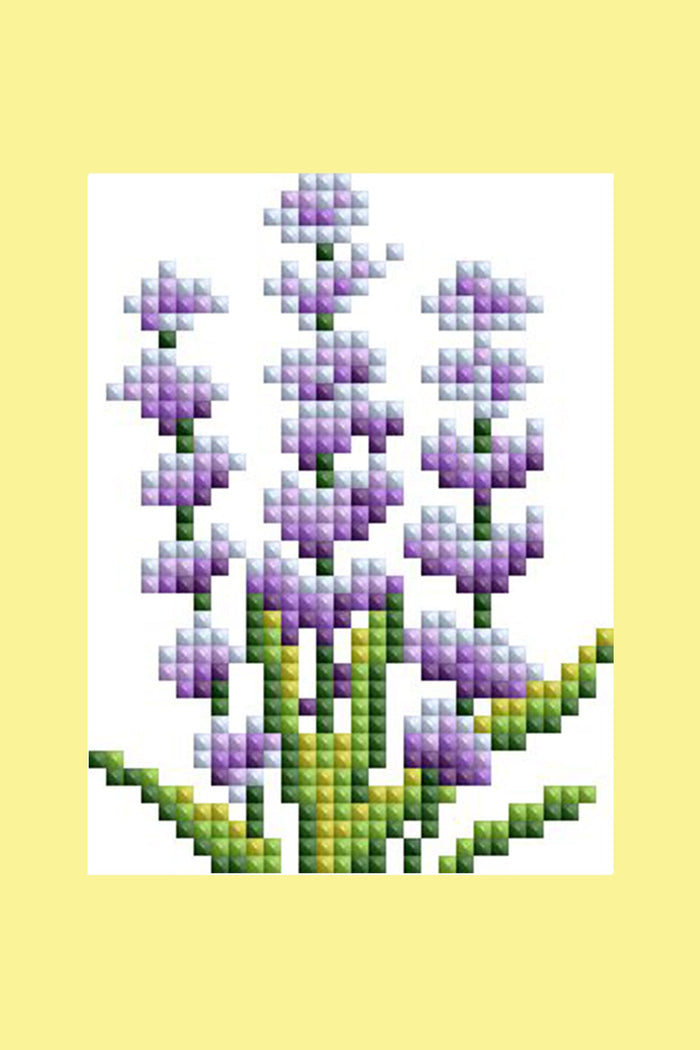 Diamond Painting Classic Flower Set 3x5"(7.6cm"x12.7cm) / Square With 23 Colors Including 2 ABs, 1 Iridescent Diamond and 20 Fairy Dust Diamonds / 3,156