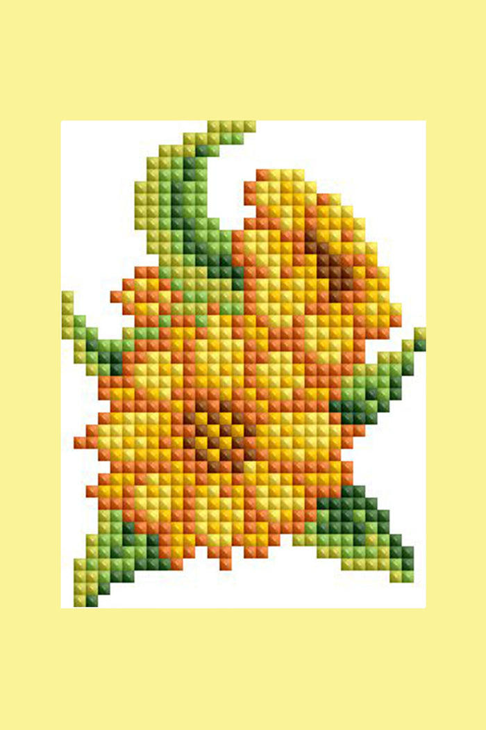 Diamond Painting Classic Flower Set 3x5"(7.6cm"x12.7cm) / Square With 23 Colors Including 2 ABs, 1 Iridescent Diamond and 20 Fairy Dust Diamonds / 3,156