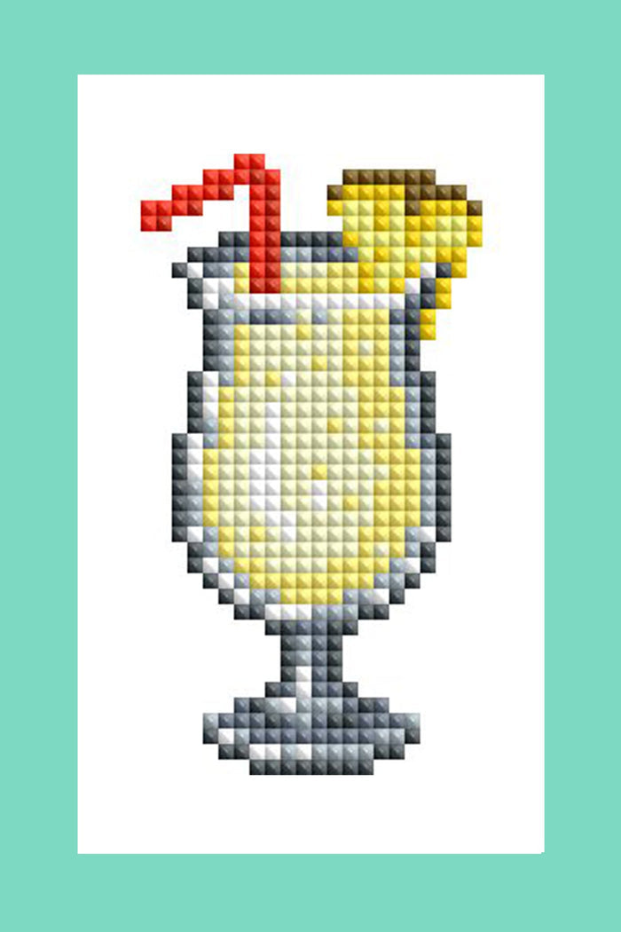 Diamond Painting Mini Dazzles - Coctails 3x5"(7.6cm"x12.7cm) / Square With 19 Colors Including 1 AB and 18 Fairy Dust Diamonds / 3760