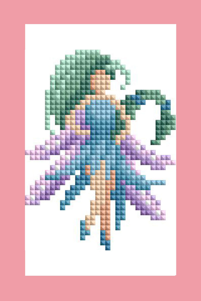 Diamond Painting Mini Dazzles™ - Fairies 4" x 6" (10.2cm x 15.2cm) / Square With 23 Colors Including 2 ABs and 1 Frosted Diamond and 20 Fairy Dust Diamonds / 3,787