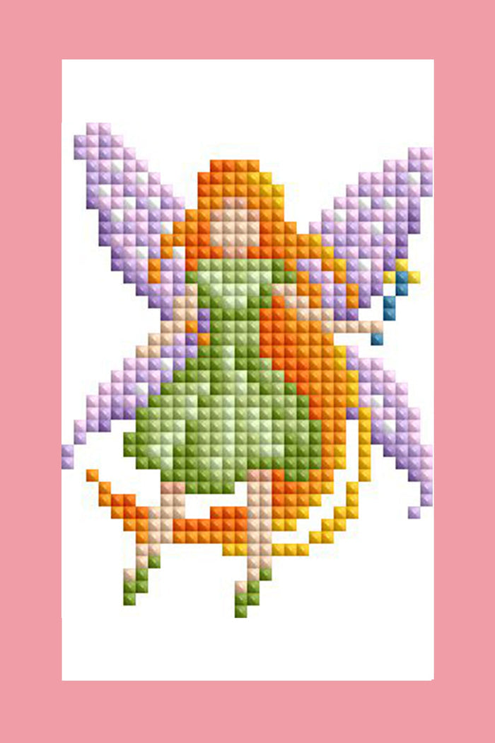 Diamond Painting Mini Dazzles™ - Fairies 4" x 6" (10.2cm x 15.2cm) / Square With 23 Colors Including 2 ABs and 1 Frosted Diamond and 20 Fairy Dust Diamonds / 3,787