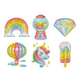 Diamond Painting Mini Dazzles™ - Rainbow 4" x 6" (10.2cm x 15.2cm) / Square With 19 Colors Including 1 AB and 18 Fairy Dust Diamonds / 4,217