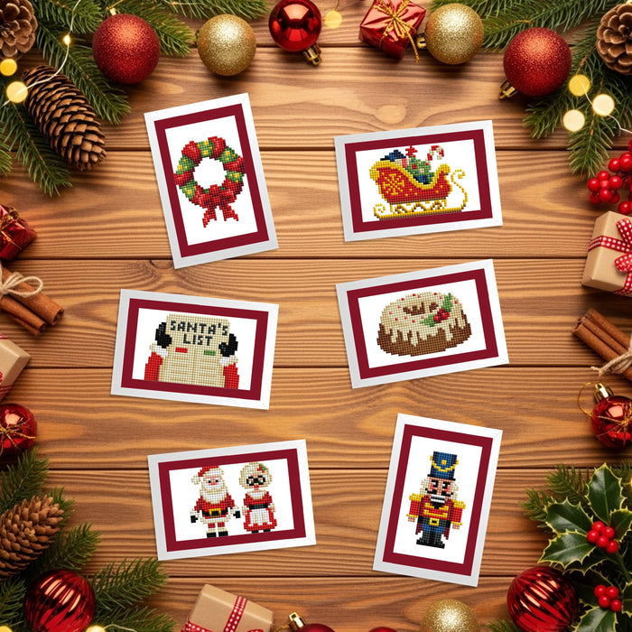 Diamond Painting Mini Dazzles™ - Season of Merriment 4" x 6" (10.2cm x 15.2cm) / Square With 20 Colors Including 2 ABs and 18 Fairy Dust Diamonds / 4,553