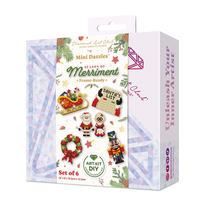 Diamond Painting Mini Dazzles™ - Season of Merriment 4" x 6" (10.2cm x 15.2cm) / Square With 20 Colors Including 2 ABs and 18 Fairy Dust Diamonds / 4,553