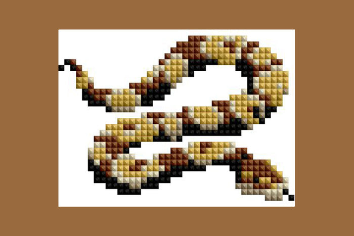 Diamond Painting Mini Dazzles™ - Snakes 4" x 6" (10.2cm x 15.2cm) / Square With 17 Colors Including 1 Iridescent Diamond and 16 Fairy Dust Diamonds / 3,164