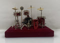 Miniature Brass Red Drum Set Replica
