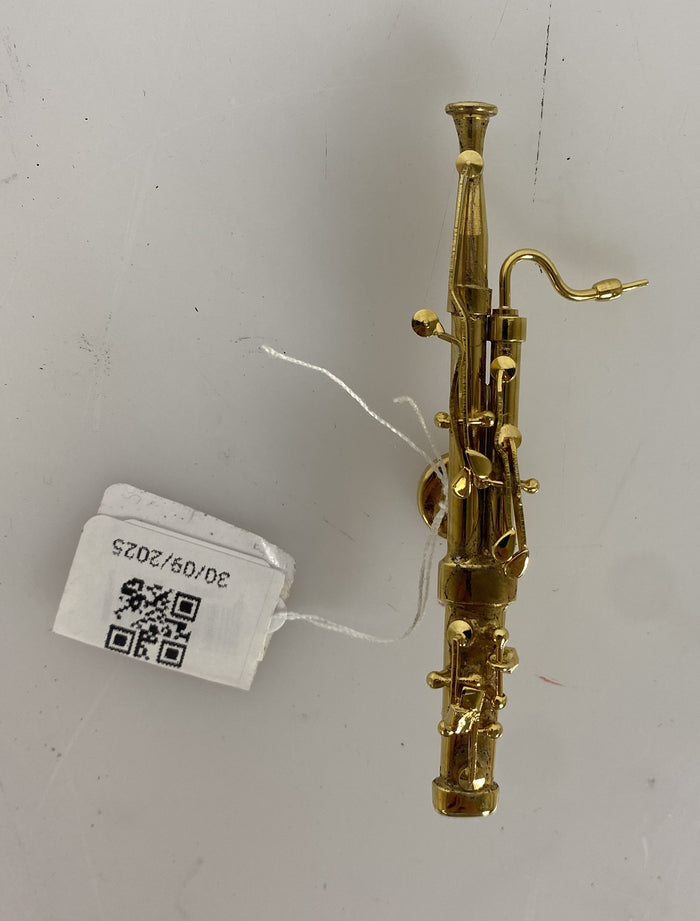 Miniature Gold Brass Bassoon Magnet